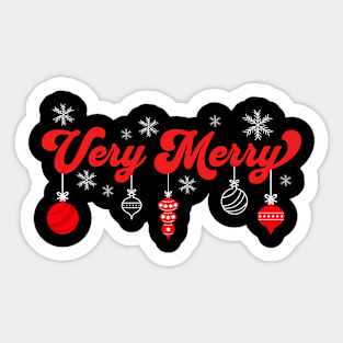 Very Merry Christmas Ornaments Sticker